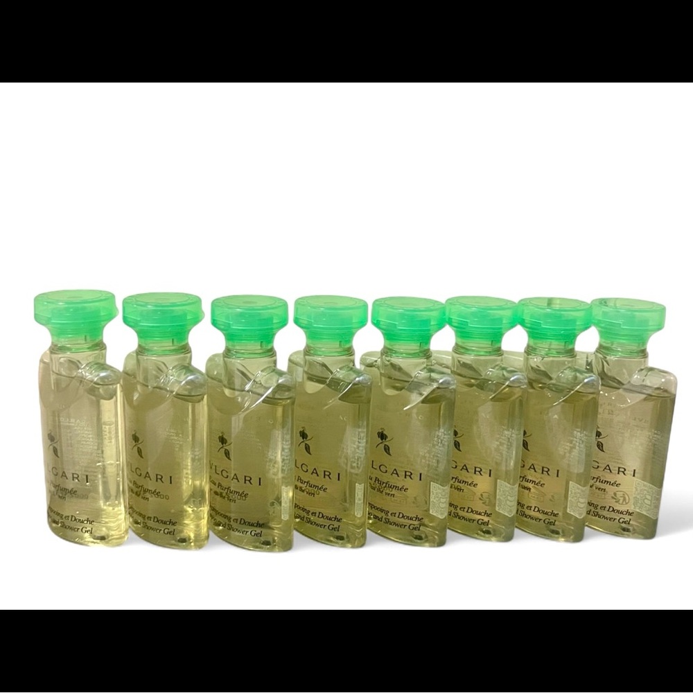 BVLGARI Au The Vert green tea Shampoo & Shower Gel 1.3oz Set Of 8 Aug sale